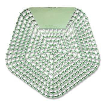 TOILET AND URINAL DEODORIZERS | Boardwalk WCBX-P-010I010I-02-AAS80- 0.11 oz Anti-Splash Urinal Screen - Cucumber Twist Scent/Green (10/Carton)