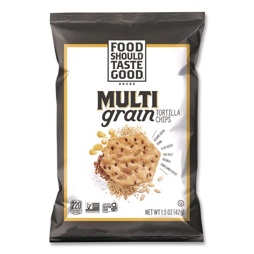 Perforated Roll & Hand Towels | Advantus 9776131 1.5 oz. Tortilla Chips - Multigrain with Sea Salt (24/Carton) image number 0