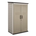 Storage | Rubbermaid FG5L3000SDONX Vertical Storage Shed 53 cu ft 2.5 ft x 4 ft x 7 ft Sandstone/Faint Maple image number 0
