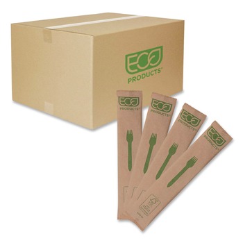 DISPOSABLE FORKS | Eco-Products EP-S212-W General Purpose Fork Wood Cutlery - Natural (500/Carton)