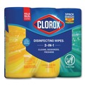 Cleaning Cloths & Wipes | Clorox 30112 7 in. x 8 in. 1-Ply Disinfecting Wipes - Fresh Scent/Citrus Blend (35/Canister, 3/Pack, 5 Packs/Carton) image number 3