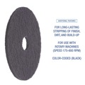 Floor Pads-Stripping | Boardwalk BWK4014BLA 14 in. Diameter Stripping Floor Pads - Black (5/Carton) image number 6