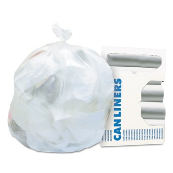 Heritage Z4833LN R01 24 in. x 33 in. 8 mic 16 gallon High-Density Waste Can Liners - Natural (1000/Carton)