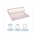 High-Density Trash Bags | Boardwalk V7658ENKR01 38 in. x 58 in. 60 gal. 19 mic High-Density Can Liners - Natural (150/Carton) image number 6