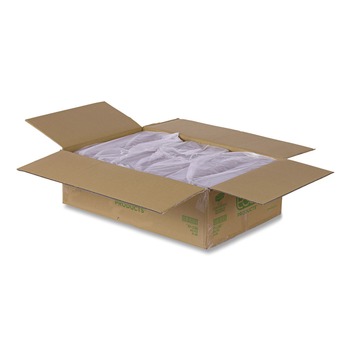 JANITORIAL | Eco-Products EP-LC96 9 in. x 6 in. x 3 in. Renewable and Compostable Plastic Clamshell Hinged Food Containers - Clear (240/Carton)