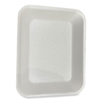 GEN 8PWH 10.8 in. x 8.82 in. x 1.5 in. #8P Meat Trays - White (200/Carton)