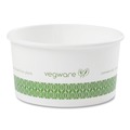 Food Containers & Lids | Vegware SC-06G 3.5 in. x 1.7 in. 6 oz. Compostable Paper Soup Containers - Green/White (1000/Carton) image number 0