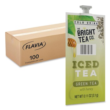 TEA | FLAVIA 48049 The Bright Tea Co. Tea Freshpack - Iced Green Tea with Honey (100/Carton)