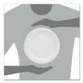 Plates | Dart 9PWCR 9 in. Diameter Concorde Non-Laminated Foam Plates - White (125/Pack) image number 3