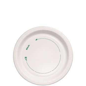 PLATES | SOLO MP9-PLANET 8.5 in. Diameter ProPlanet Seal Compostable Paper Dinnerware Plate - White (125/Pack)