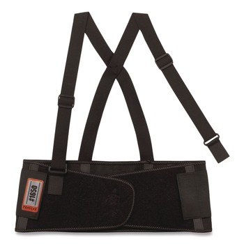 BACK SUPPORT HARNESSES AND BELTS | Ergodyne 11095 ProFlex 1650 Economy Elastic Back Support Brace, X-Large, 38-in to 42-in Waist, Black