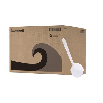 TOILET BRUSHES | Boardwalk 528110 12 in. Deluxe Plastic Bowl Mop with 2 in. Mop Head - White (25/Carton)