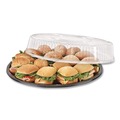 Aluminum Pans & Lids | WNA WNA A512PBL 12 in. Diameter Caterline Casuals Thermoformed Plastic Platters - Black (25/Carton) image number 3