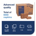 Dispenser Napkins | Tork 109906 2-Ply 6.5 in. x 8.5 in. Xpressnap Interfold Dispenser Napkins - Natural (12/Carton) image number 5