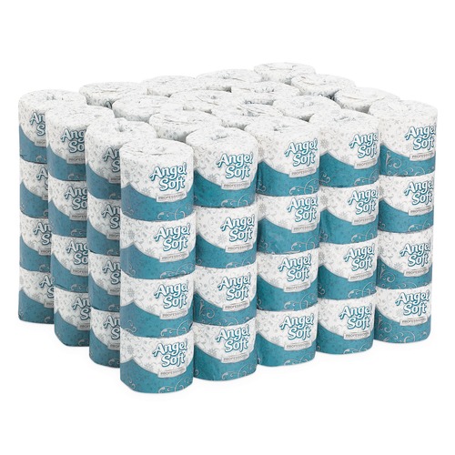 Floor Dusters & Accessories | Georgia Pacific Professional 16880 2-Ply Angel Soft Septic Safe Premium Bathroom Tissue - White (450 Sheets/Roll, 80 Rolls/Carton) image number 0