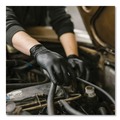 Food Service Disposable & Single Use Gloves | Ammex GPNB42100 9.5 in. Long 5 mil (Palm)/6 mil (Fingers) Industrial Nitrile Gloves - Small/Black (1000/Carton) image number 5