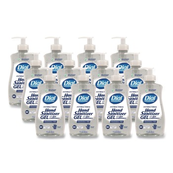 HAND SANITIZERS | Dial Professional 17000 35482 11 oz. Pump Bottle Gel Antibacterial Hand Sanitizer - Fragrance-Free (12/Carton)