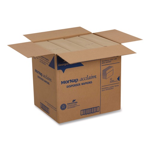 Dispenser Napkins | Georgia-Pacific 37604 Interfold Napkin Refills 1-Ply 13 x 8.5 Brown 900 Napkins/Pack 12 Packs/Carton image number 0