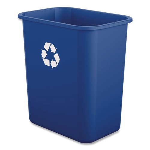 Indoor Waste Receptacles | Boardwalk TCIND712BLR 7 Gallon Polypropylene Recycling Container - Blue image number 0