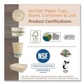 Food Containers & Lids | World Centric CTL-NT-16 4.7 in. x 6.8 in. x 0.8 in. Paper Lids for Containers - Natural (300/Carton) image number 5