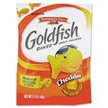 Snacks | Pepperidge Farm CAM13539 Goldfish 1.5 oz. Bag Single-Serve Snack Crackers - Cheddar (72/Carton) image number 1
