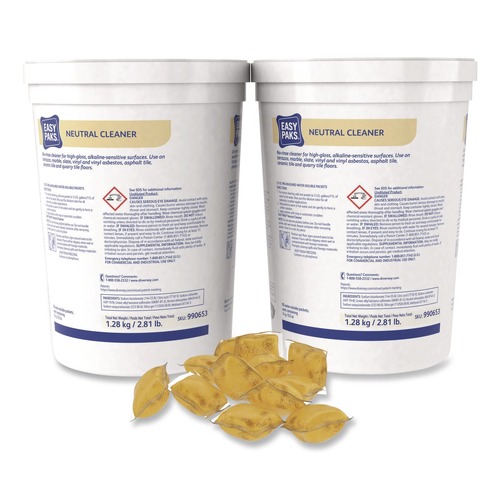 Floor Cleaners | Easy Paks 990653 0.5 oz. Packets Natural Cleaner (90/Tub, 2 Tubs/Carton) image number 0