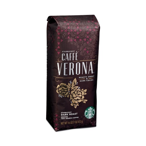 Coffee - Caffeinated | Starbucks 12413966 1 lb Bag Coffee - Caffe Verona (6/Carton) image number 0