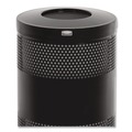 Indoor Waste Receptacles | Rubbermaid Commercial FGS3ETBKPL 25 gal. Classics Perforated Steel Open Top Receptacle - Black image number 1