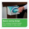 Towel Dispensers | Tork 655300 8.42 in. x 4.22 in. x 5.74 in. Small Bracket Wiper Dispenser - White image number 4