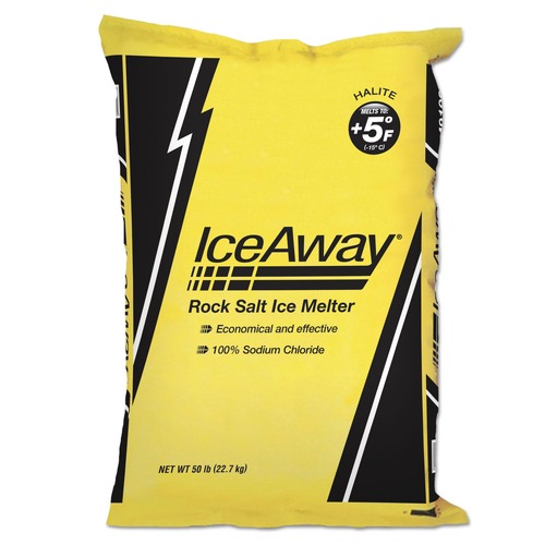 Ice Melts | Ice-A-Way 769292 50 lb Rock Salt Bag (1-Pallet) image number 0