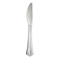 Disposable Knives | WNA WNA 630155 7 1/2 in. Reflections Design Heavyweight Plastic Knives - Silver (600/Carton) image number 2