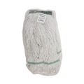 Mop Heads | Boardwalk BWK502WHNB Premium Standard Cotton/Rayon Fiber Mop Head - Medium, White (12/Carton) image number 1