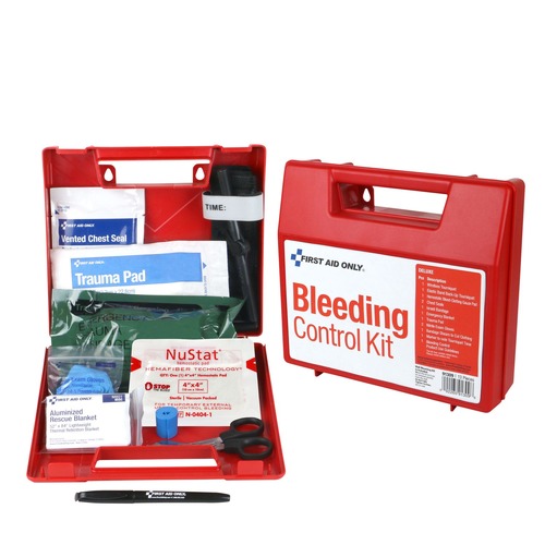 First Aid Kits | First Aid Only 91309 14-Piece Deluxe Bleeding Control Wall Station Single Kit image number 0