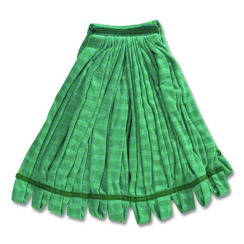 Mop Heads | Rubbermaid Commercial FGT81306GR00 1 in. Headband Microfiber Tube Wet Mop - Green image number 0