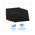 Low-Density Trash Bags | Boardwalk H7658HBK 38 in. x 58 in. 0.7 mil 60 gal. Linear Low Density Industrial Can Liners - Black (100/Carton) image number 3
