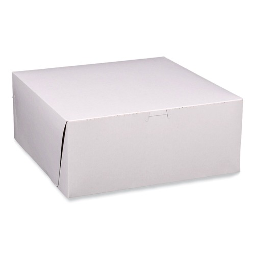 Bakery Boxes & Containers | SCT 1593 14 in. x 14 in. x 6 in. Paper Standard Bakery Boxes - White (50/Carton) image number 0