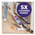 Mops | Swiffer 80714901 15.4 in. x 5.3 in. White/Purple Cloth Head PowerMop Starter Kit and 26 in. Silver Aluminum Handle image number 4