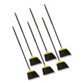 Brooms | Rubbermaid Commercial FG638906BLA 46 in. Smooth Sweep Angled Broom - Jumbo, Black/Yellow (6/Carton) image number 0