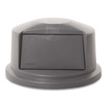 Waste Receptacle Lids | Rubbermaid Commercial FG263788GRAY 22.75 in. x 12.25 in. BRUTE Dome Top Swing Door Lid for 32 gal. Waste Containers - Gray image number 1