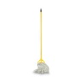 Mop Handles | Boardwalk BWK620 60 in. Quick Change Side-Latch Plastic Mop Head Aluminum Handle - Yellow image number 2