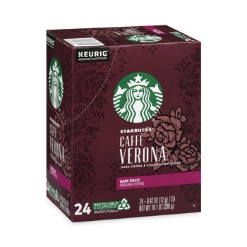Starbucks 12434951 Coffee K-Cups Pack - Caffe Verona (24/Box)