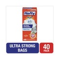 Drawstring & Kitchen Bags | Hefty E88338 Ultra Strong 23.75 in. x 24.88 in. 13 gallon Drawstring Extra Heavy-Duty Tall Kitchen Trash Bags - White (40/Box) image number 4