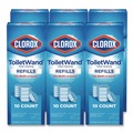 Toilet Brushes | Clorox CLO31620 ToiletWand Disinfecting Refill Heads - Blue/White (6 Packs/Carton) image number 0