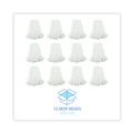 Mop Heads | Boardwalk BWK216RCT 16 oz. Rayon Premium Cut-End Wet Mop Heads - White (12/Carton) image number 7