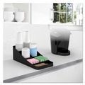 Condiment Organizers | Mind Reader COMP7BLK 7.75 in. x 16 in. x 5.25 in. 7-Compartment Trove Coffee Condiment Organizer - Black image number 5