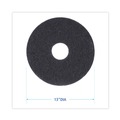 Floor Pads-Stripping | Boardwalk BWK4013BLA 13 in. Diameter Stripping Floor Pads - Black (5/Carton) image number 3