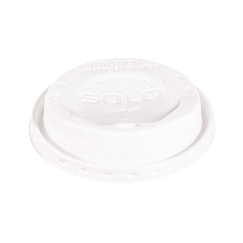Cup Lids | SOLO LGXW2-0007 The Gourmet Lid Hot Cup Lids for Trophy Plus, Fits 12 oz to 20 oz - White (1,500/Carton) image number 0