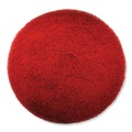 Floor Pads-Stripping | SC Johnson 311181 EZ CARE 20 in. Heavy-Duty Scrub Pad - Red/Gray (5/Carton) image number 0