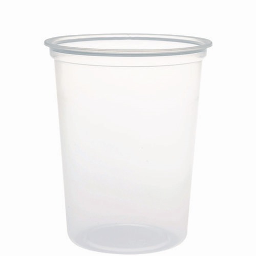 Food Containers & Lids | Dart MN32-0100 Microgourmet 4.7 in. Diameter x 5.7 in. Height 32 oz Plastic Deli Container - Clear (500/Carton) image number 0
