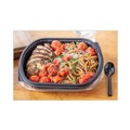Food Containers & Lids | Pactiv Corp. 0CN846360000 36 oz 9.38 x 8 x 1.5 Clearview Micromax Microwavable Plastic Container - Black (250/Carton) image number 2